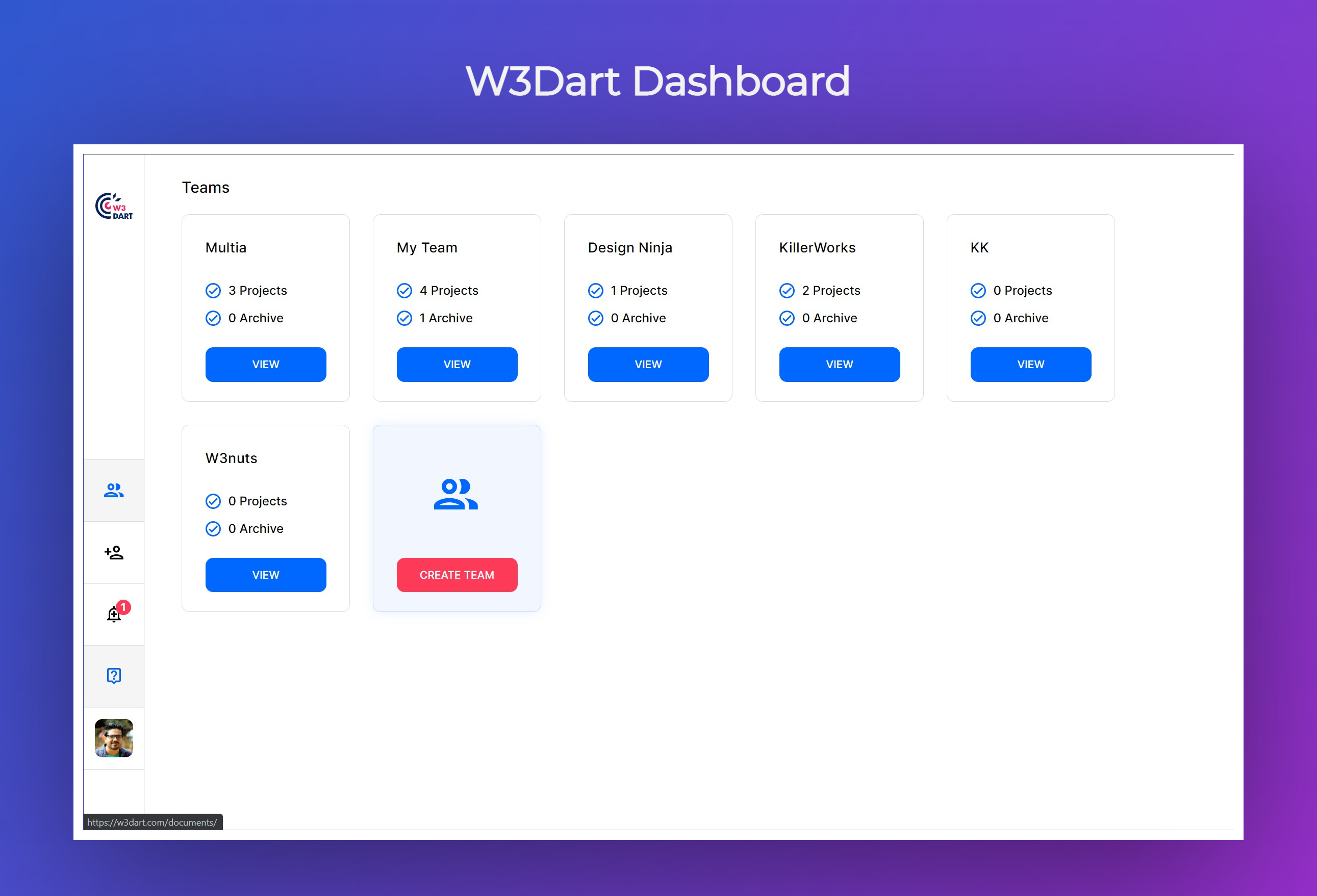 W3Dart Dashboard