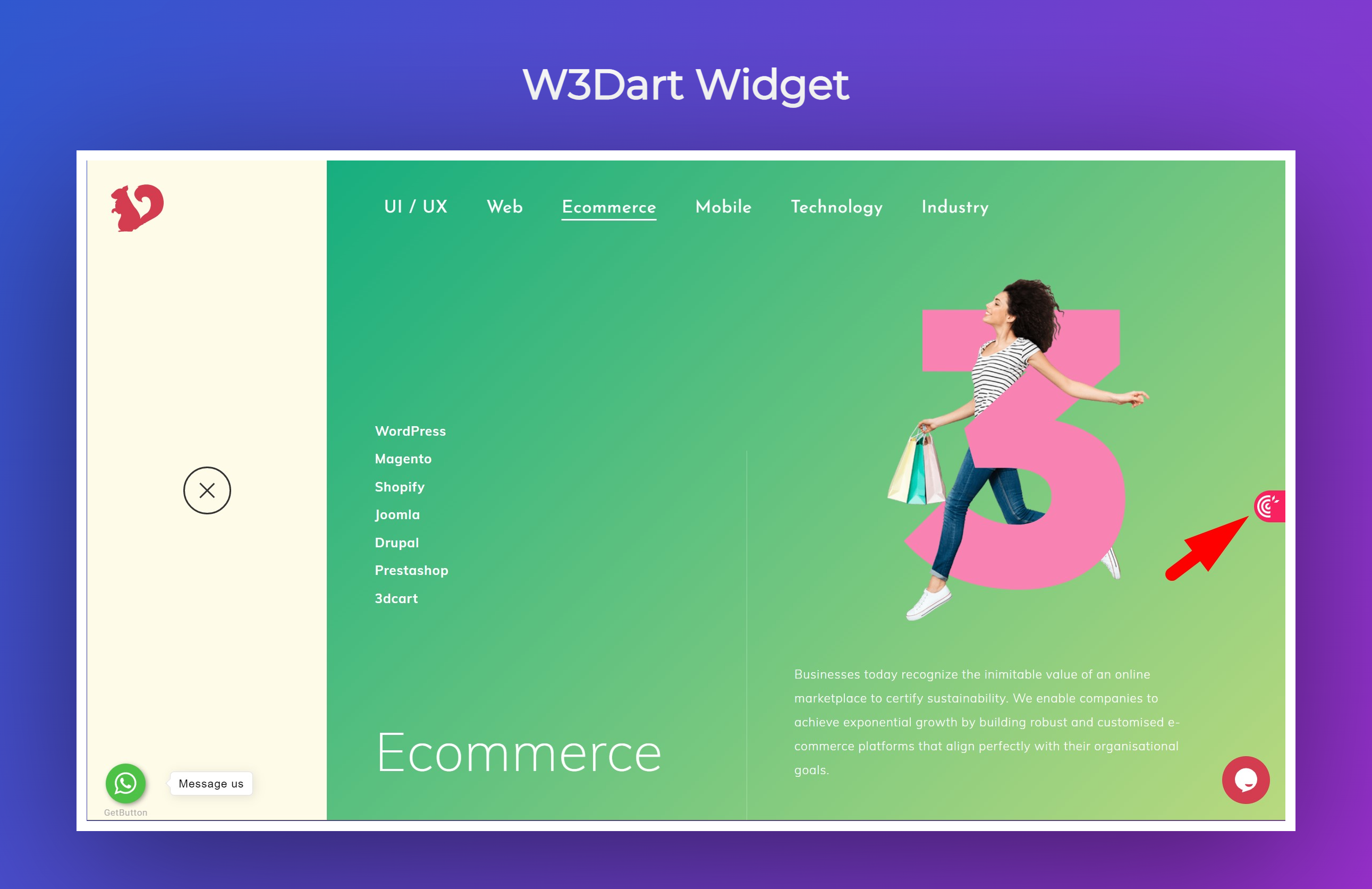 W3Dart widget button