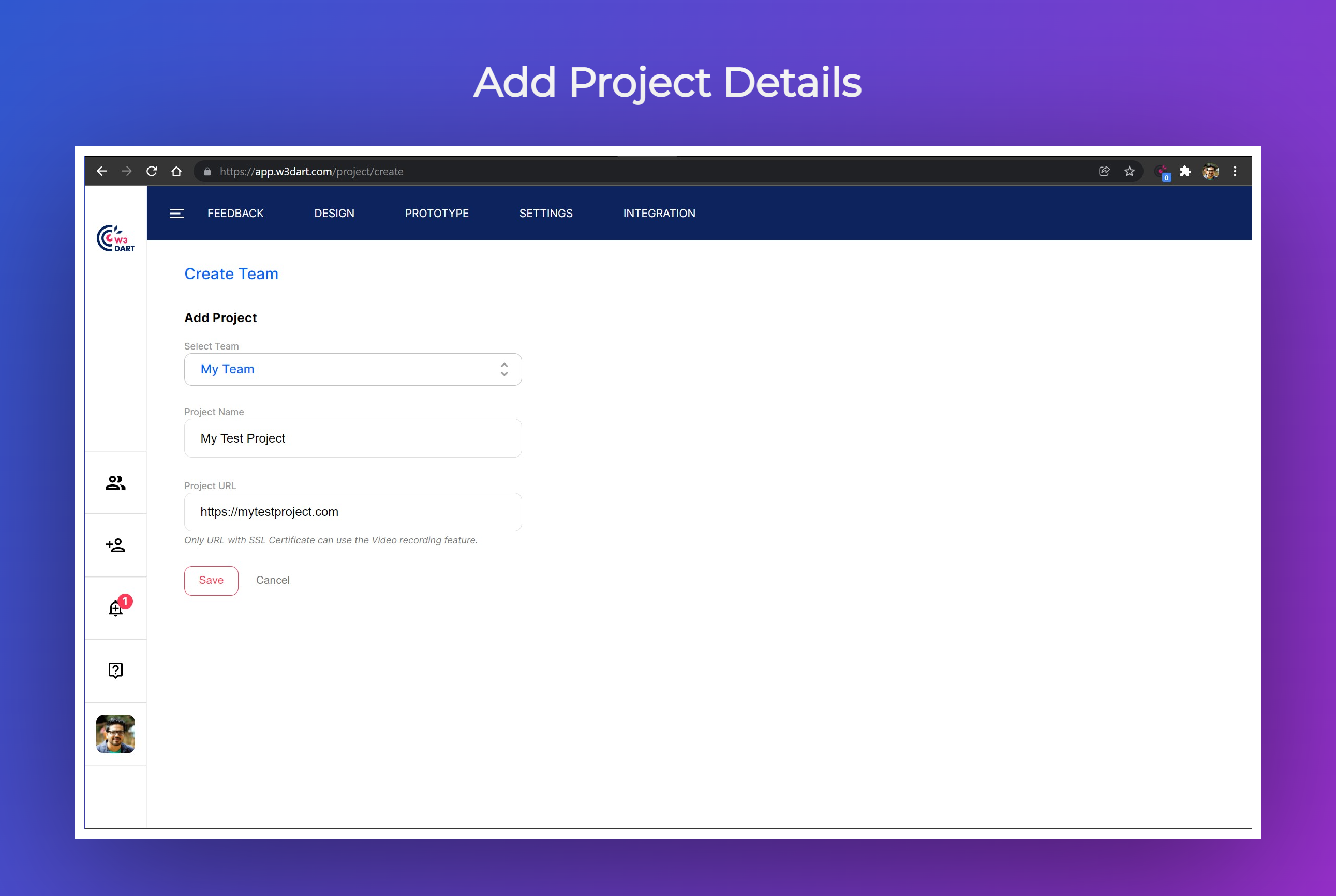 add project details